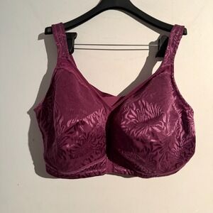 Womens Full Coverage Bra Minimizer Wine 48G